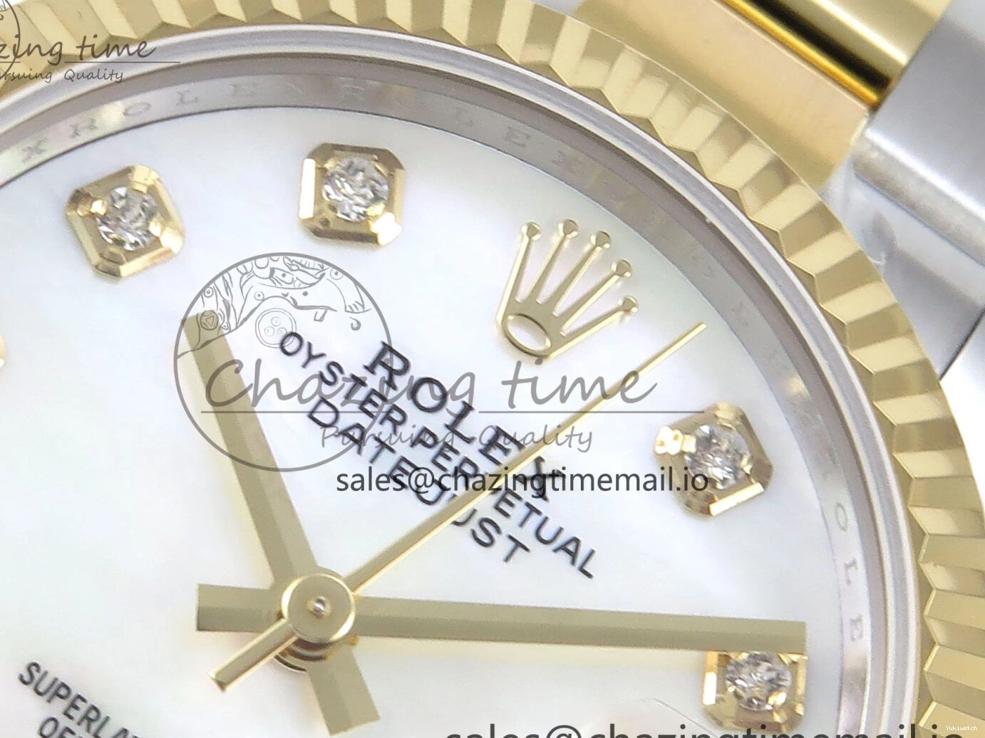 White ARF SS 904L MOP YG Best DateJust 1:1 Oyster ETA Steel 278273 Edition Bracelet 31 2688 on Dial 0110